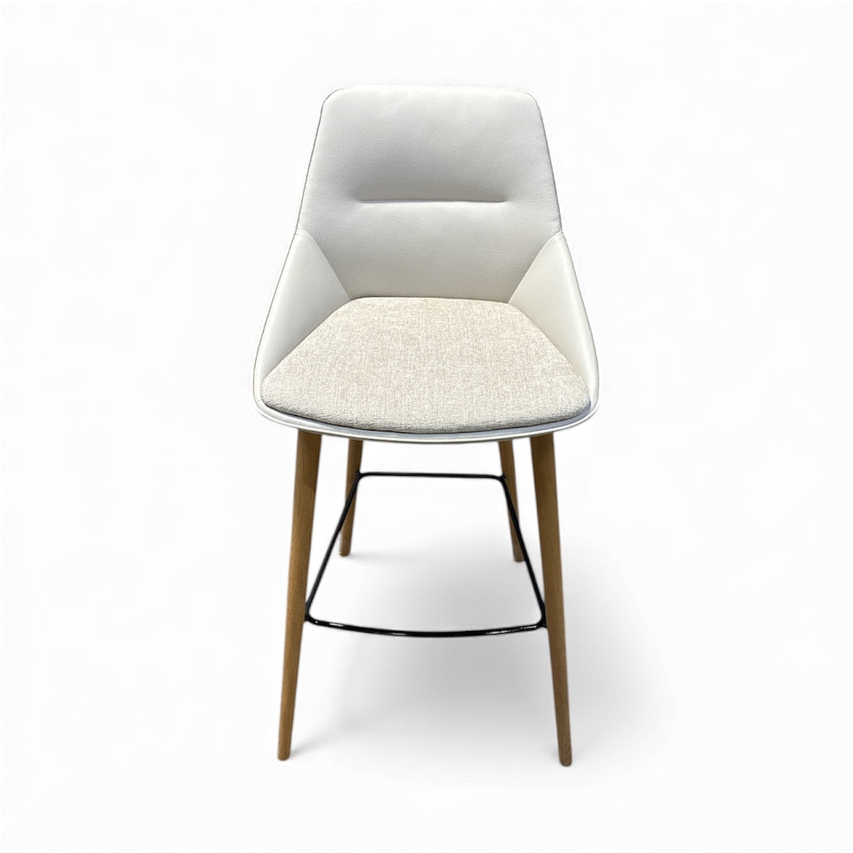 Davis Furniture Sachet Barstool SA-2007-OA – Oak Wood Base and Crypton Linen Seat