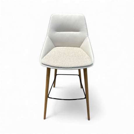 Davis Furniture Sachet Barstool SA-2007-OA – Oak Wood Base and Crypton Linen Seat