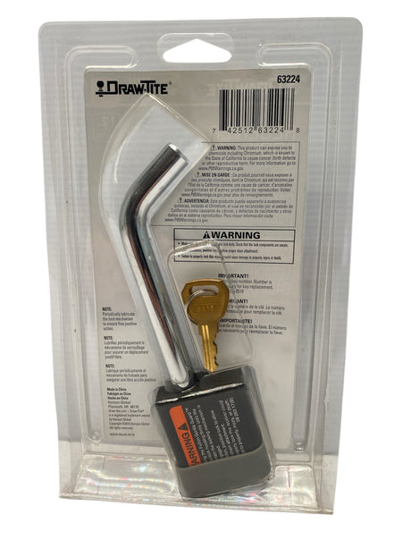 OEM Draw-Tite 63224 Chrome Hitch Lock with Keys – 1-1/4" Receiver
