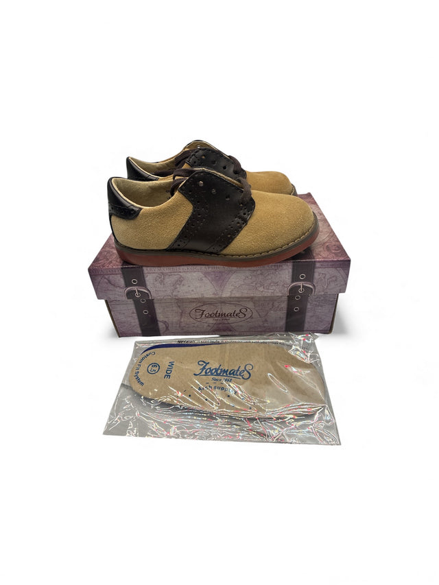 FootMates Connor baby shoes dirty buck brown size 6.5