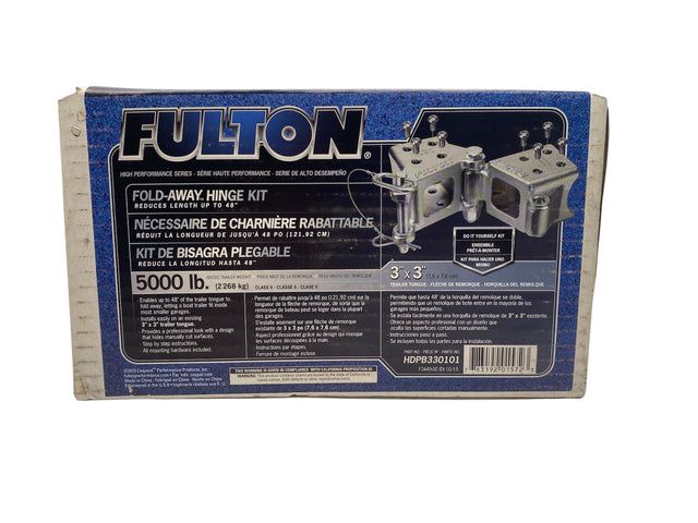 Fulton HDPB330101 Fold-Away Hinge Kit – Fits 3" x 3" Trailer Tongues