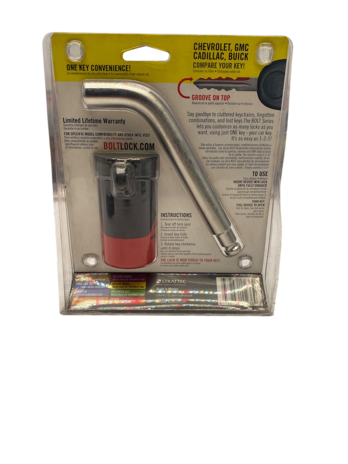 Heavy-duty GM key-match locking hitch pin — BOLT 7018446