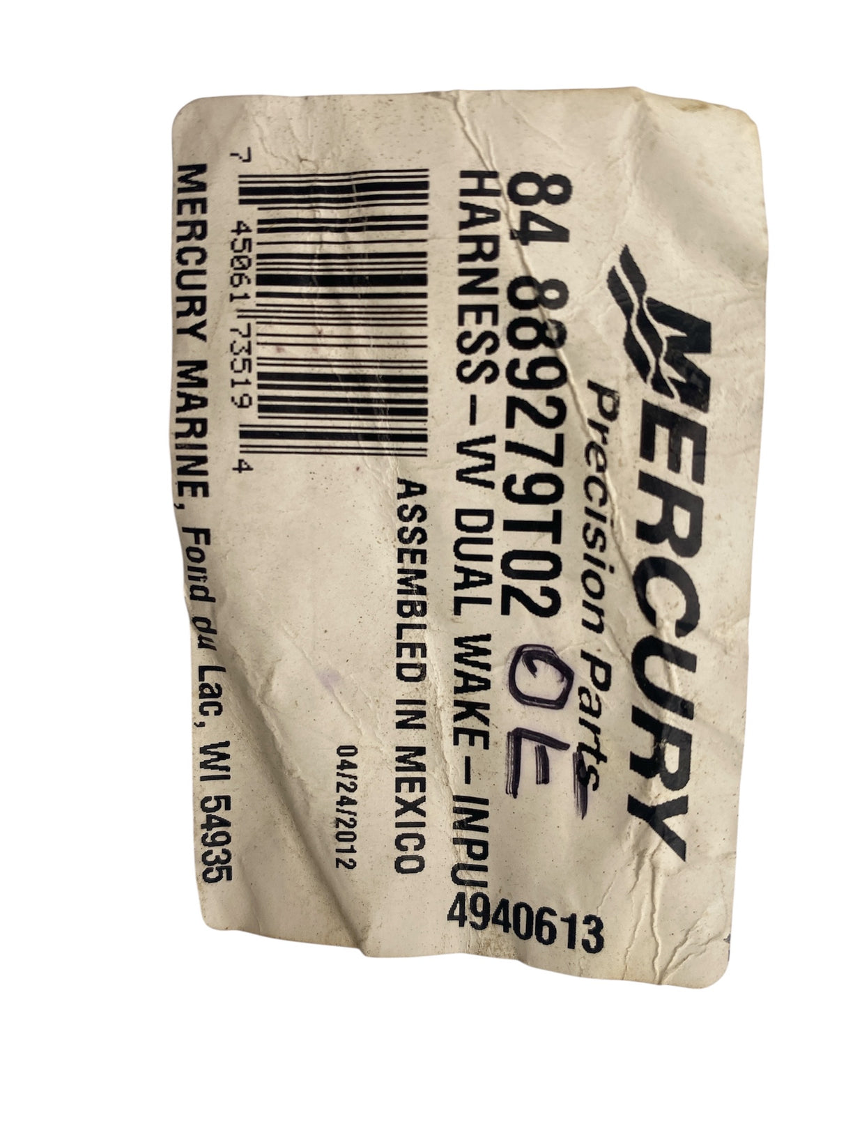 OEM Mercury 84-889279T02 Dual Wake Harness Assembly