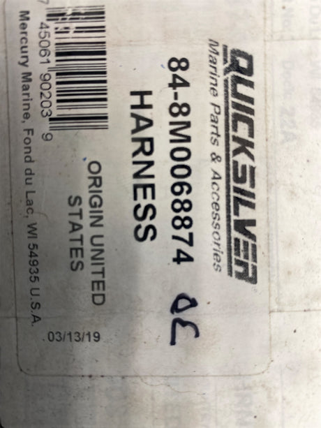 Mercury MerCruiser 84-8M0068874 OEM Harness – Marine-Grade Construction