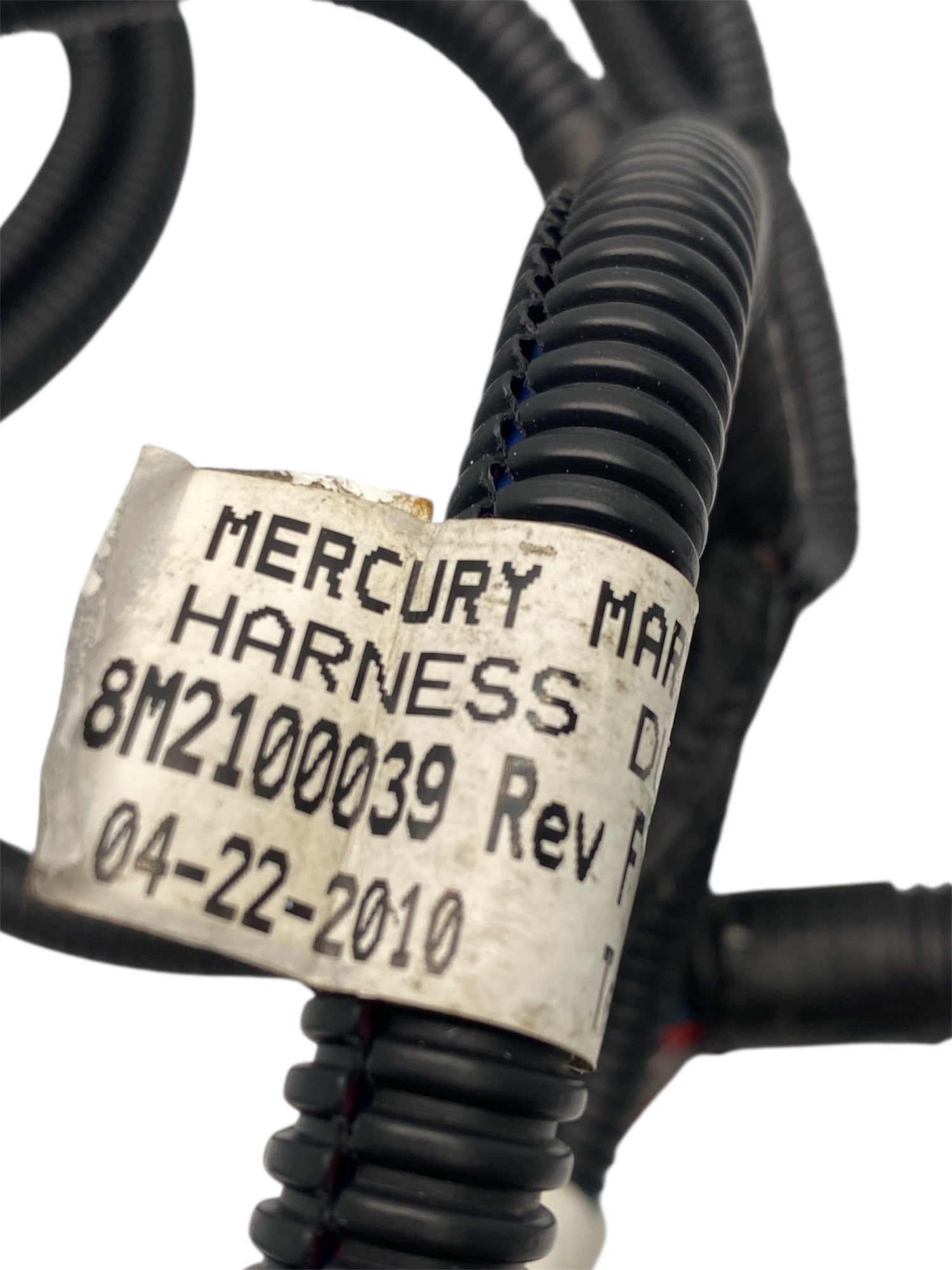 Close-up of Mercury 8M2100039 Dual Helm Harness Connectors
