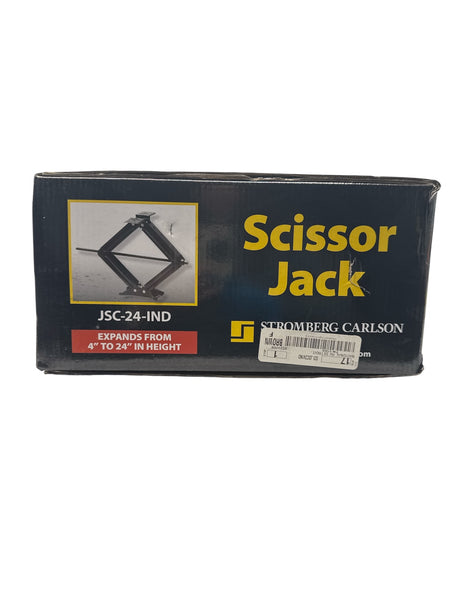 Box of a Scissor Jack with branding on a white background