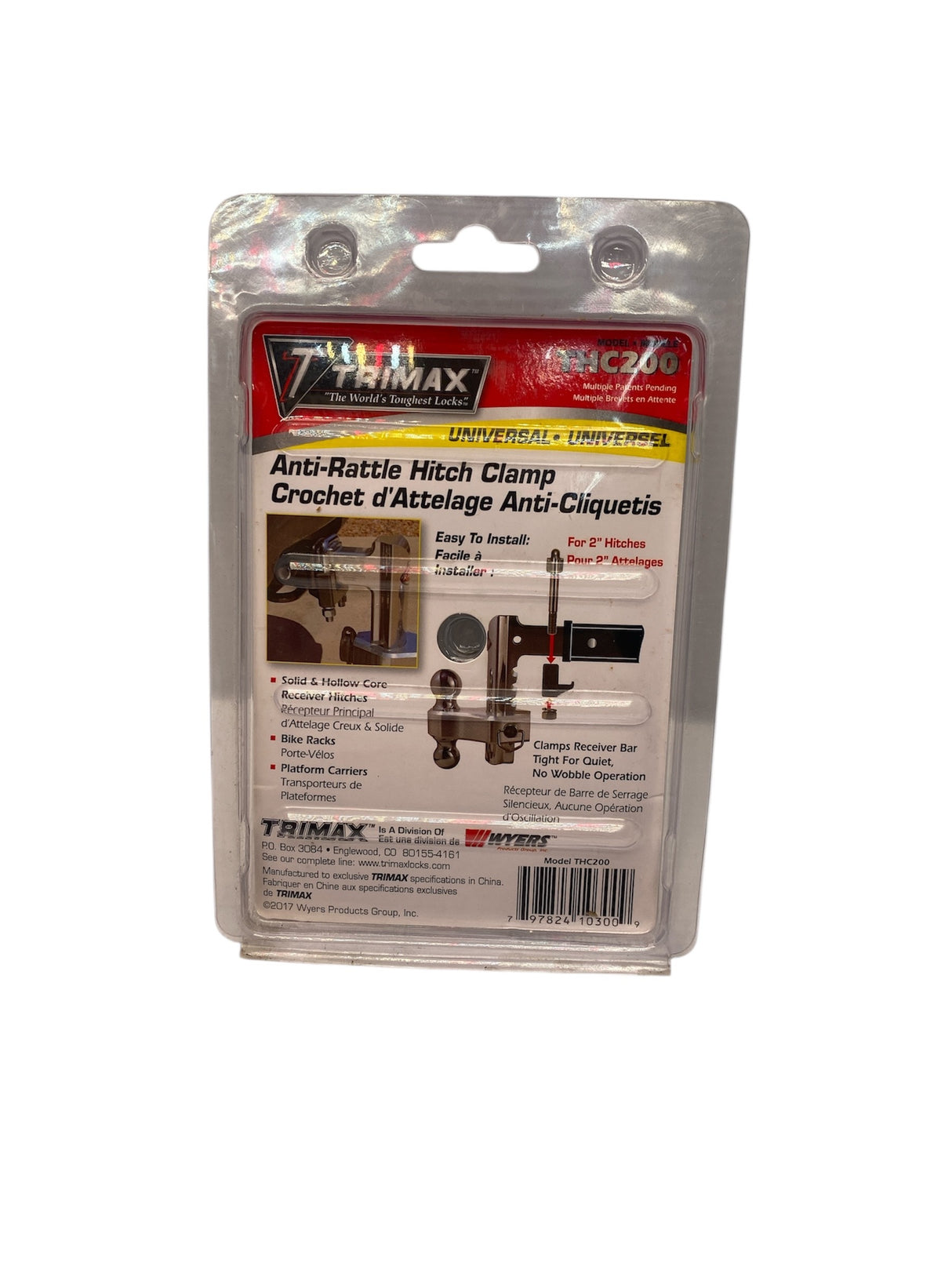 Trimax THC200 Heavy-Duty Hitch Clamp – Reduces Movement and Noise