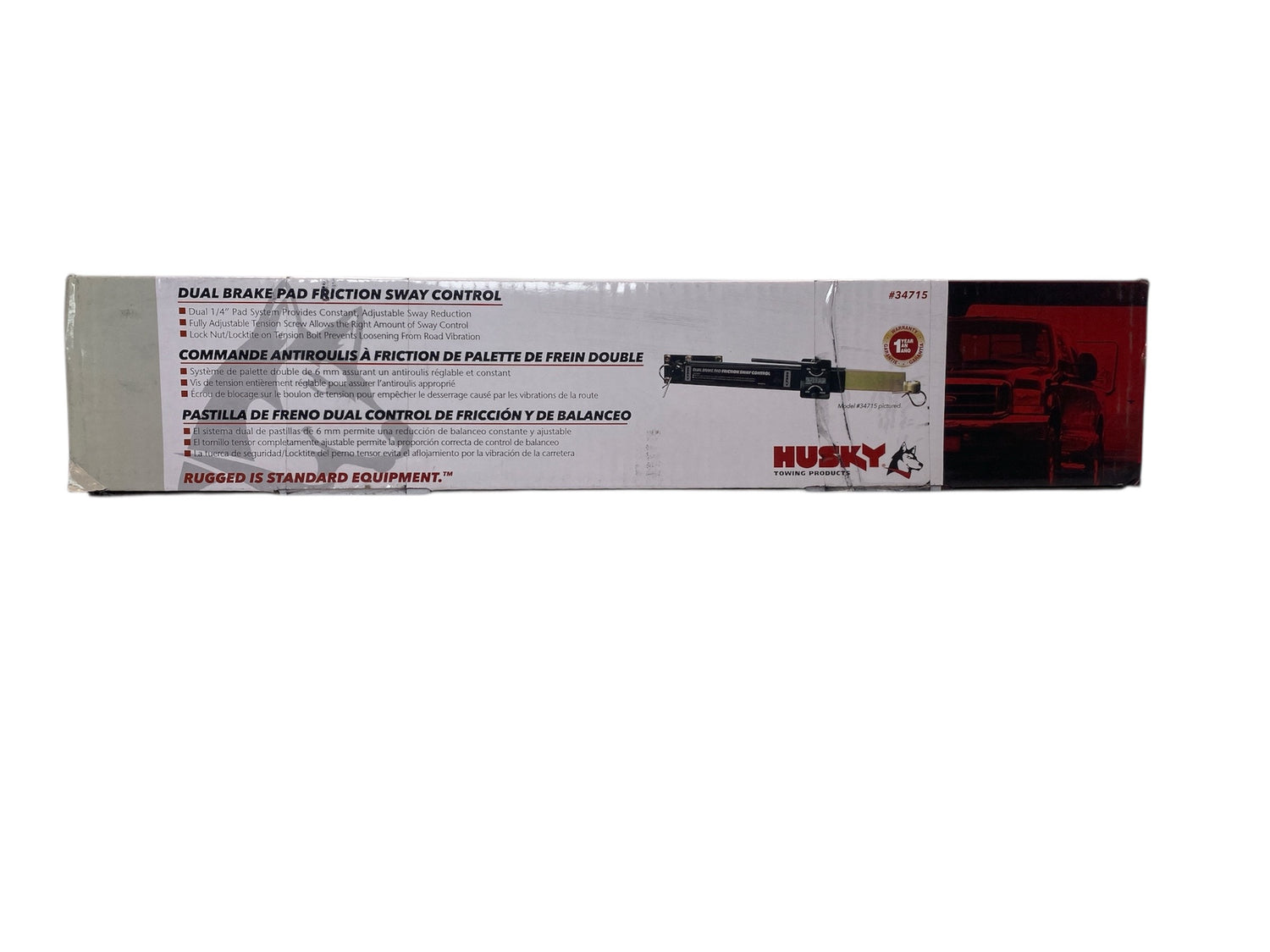 Husky 34715 dual brake pad friction sway control