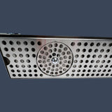 Micro Matic DP-120D-36GR | 36" Stainless Steel Surface Mount Beer Drip Tray with Drain & Glass Rinser