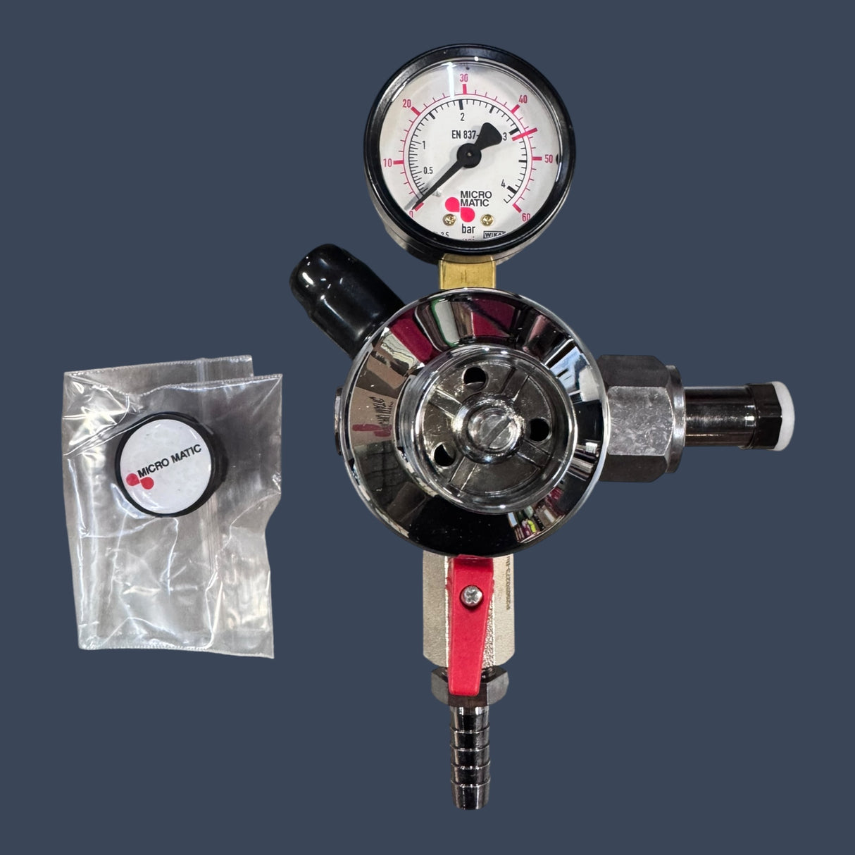 Micro Matic 841-PP | Premium Plus Single Gauge Primary CO2 Regulator | 0-60 PSI