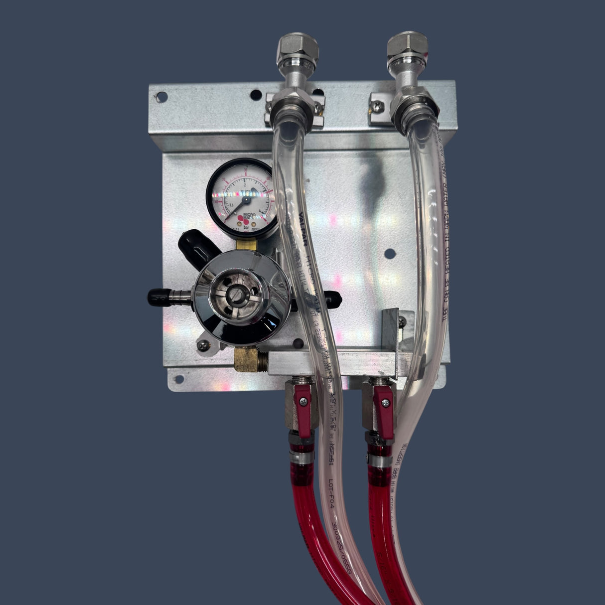Micro Matic 83215-E-PP | Premium Plus Secondary CO2 Regulator Panel | 1 Pressure | 2 Products