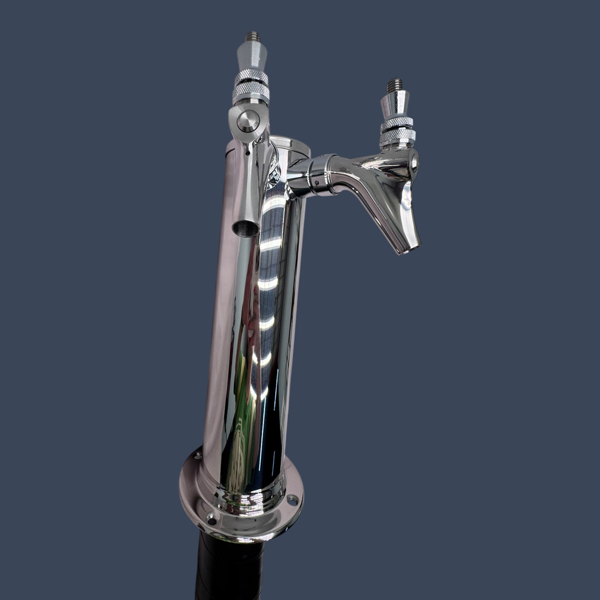 Micro Matic D4743DTKR | 2 Faucet Glycol-Cooled Draft Beer Tower | Polished Stainless Steel