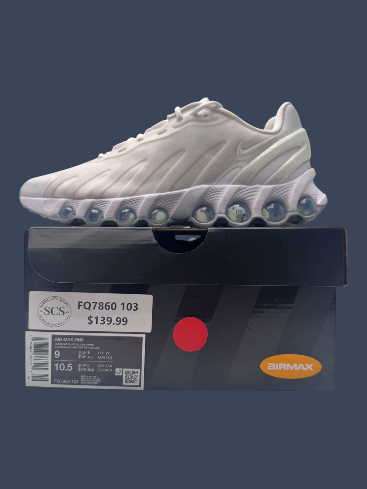 Nike | Air Max Dn8 | White Metallic Silver | FQ7860-103