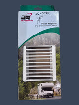 JR Products | 4" x 10" Undampered Metal RV Floor Register | White | 02-28985