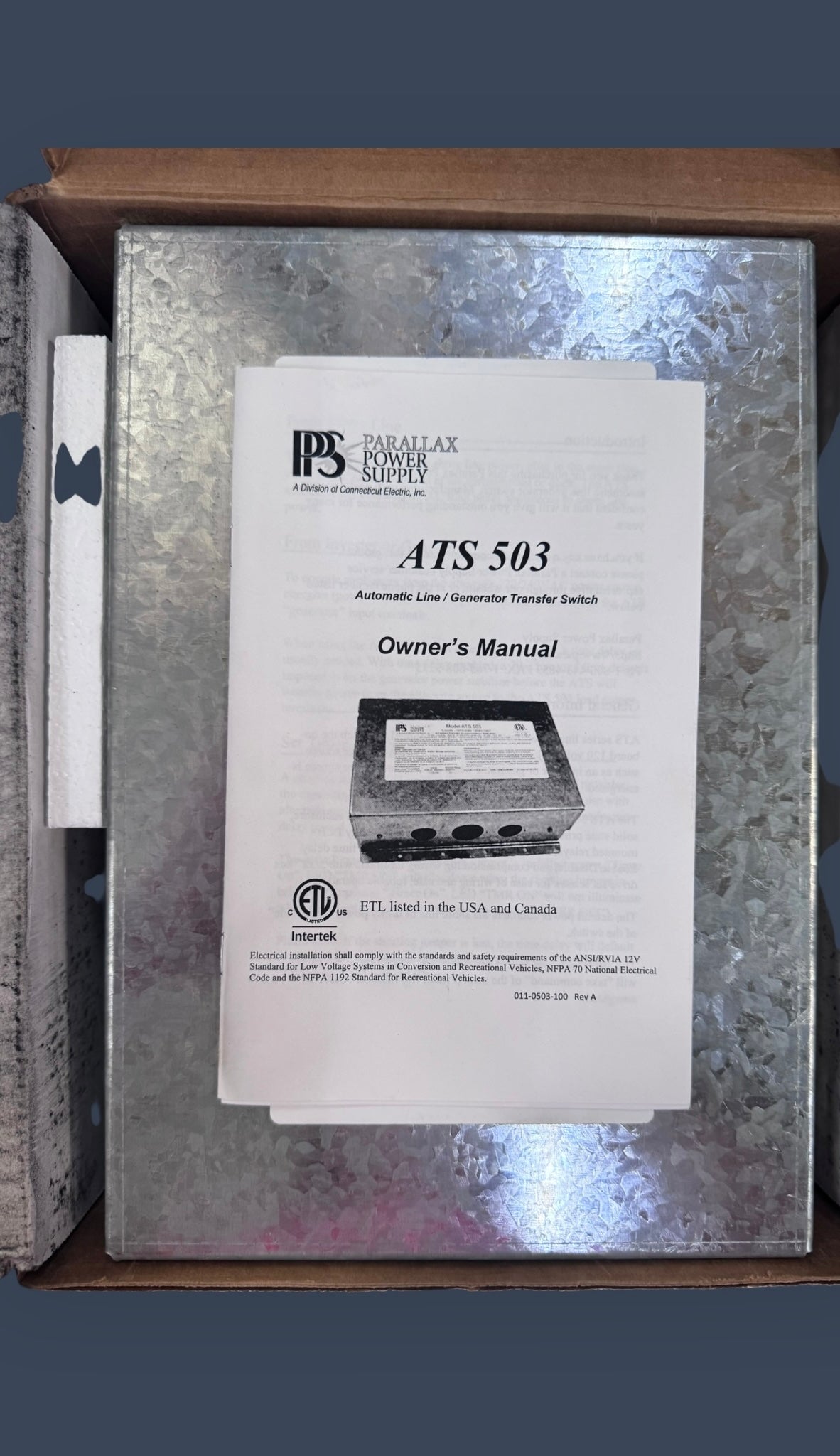 Parallax Power Supply | ATS503 | Automatic RV Transfer Switch | 120/240V | 50 Amp