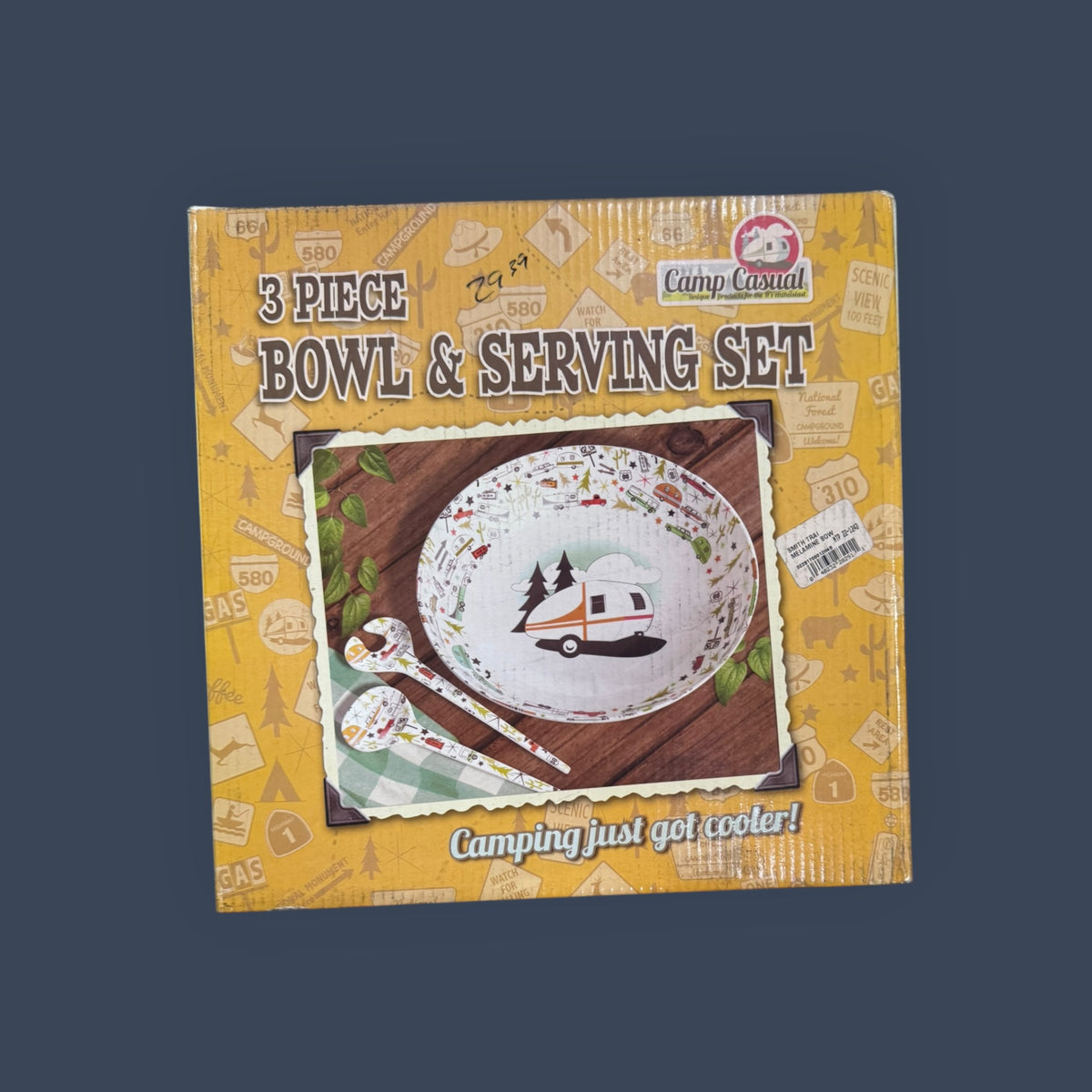 Camp Casual | CC003 | Melamine Serving Bowl & Servers Set | 3-Piece