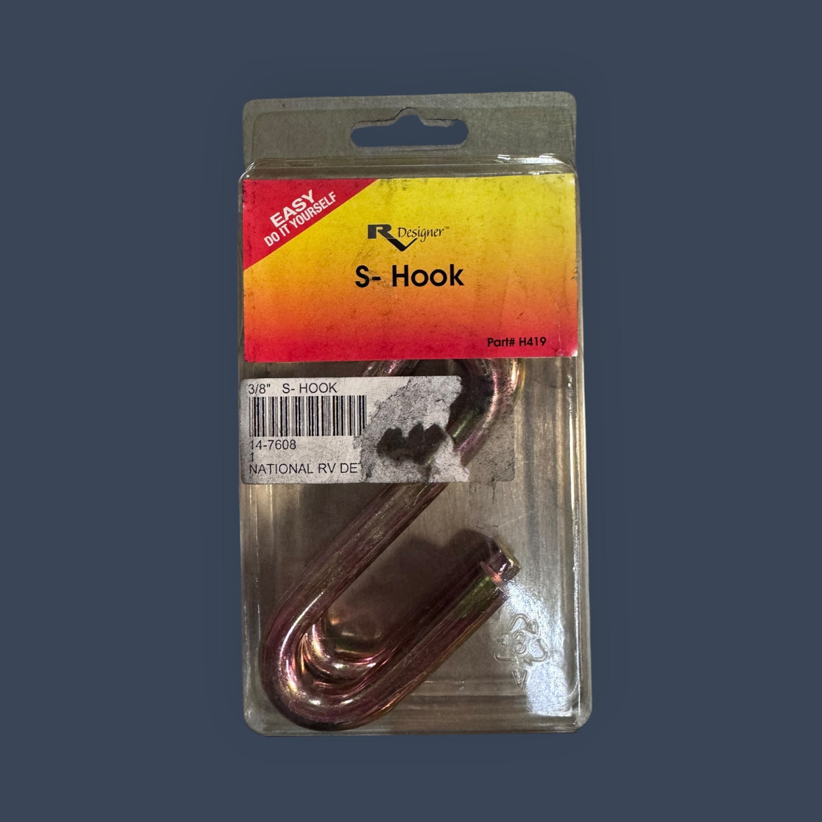 RV Designer | H419 | 3/8" S-Hooks for Trailer Safety Chains | Set of 2