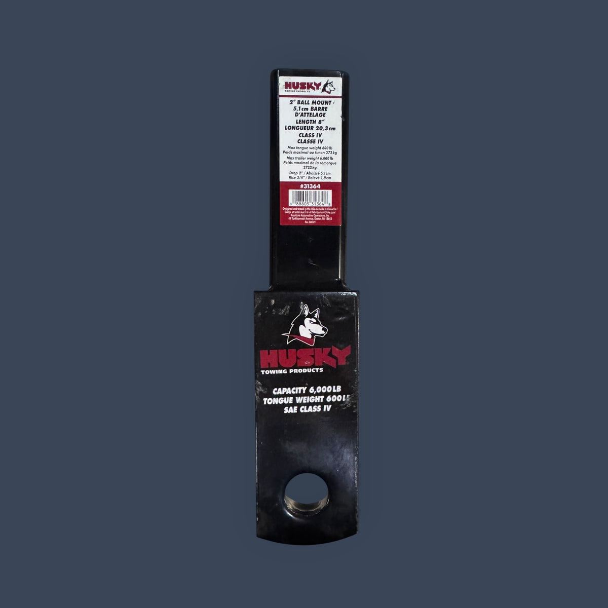 Husky Towing | 31364 | Class III/IV Straight Economy Ball Mount | 2" Receiver