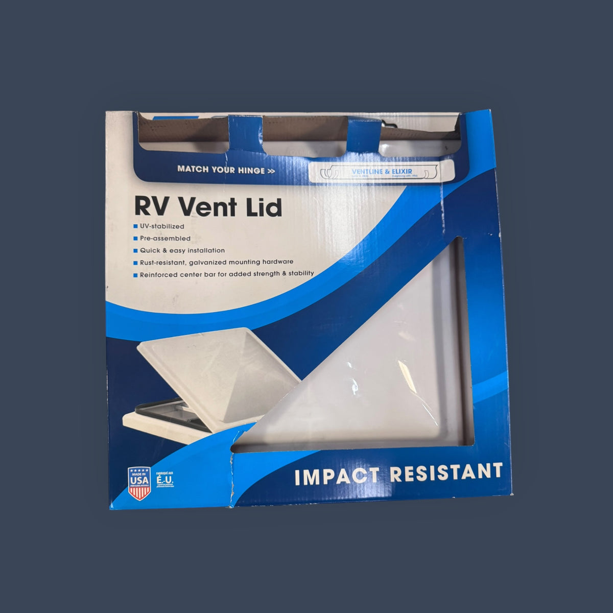 Camco | 40155 | RV Roof Vent Replacement Lid | 14" x 14" | White