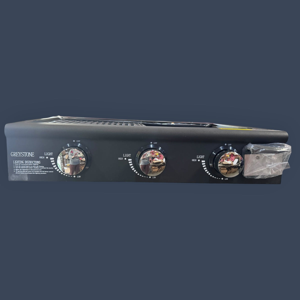 Greystone 25" RV Propane Grill & Griddle Combo with Cast Iron Plate – BC2519A-3