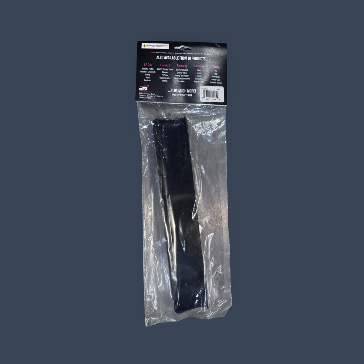 JR Products | 11145 | RV Screen Door Crossbar Handle | Black | Fits 12" Wide Screen Openings