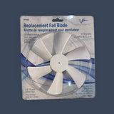 Ventmate | 65483 | 6" RV Roof Vent Replacement Fan Blade | White | 1/8" Round Bore