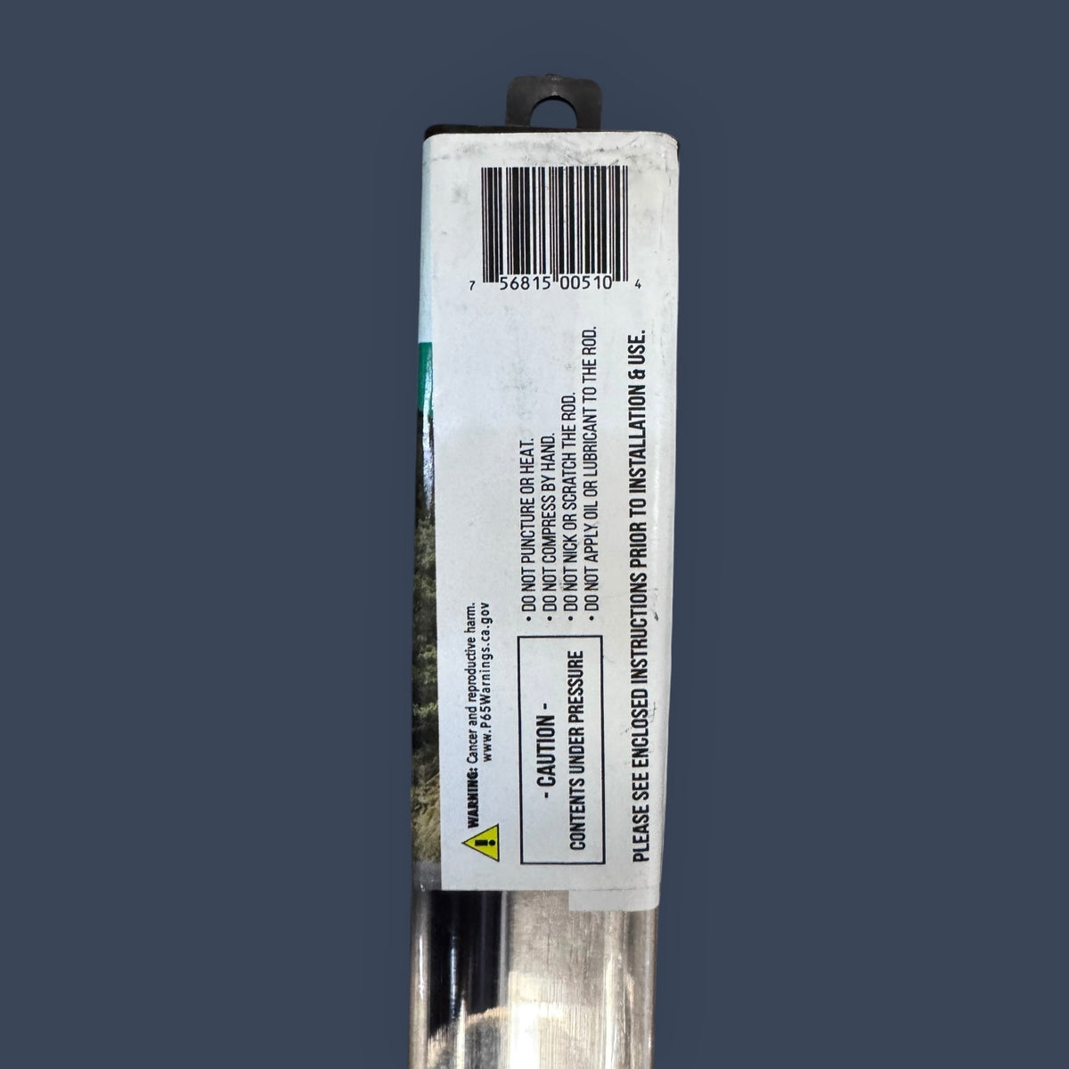 JR Products | GSNI-5000-60 | Hardline Black Nitride Shaft Gas Spring Lift Support | 10" Extended | 60 lb
