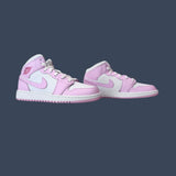 Air Jordan 1 Mid GS Pink Foam/White/Fire Red – DQ8423-608