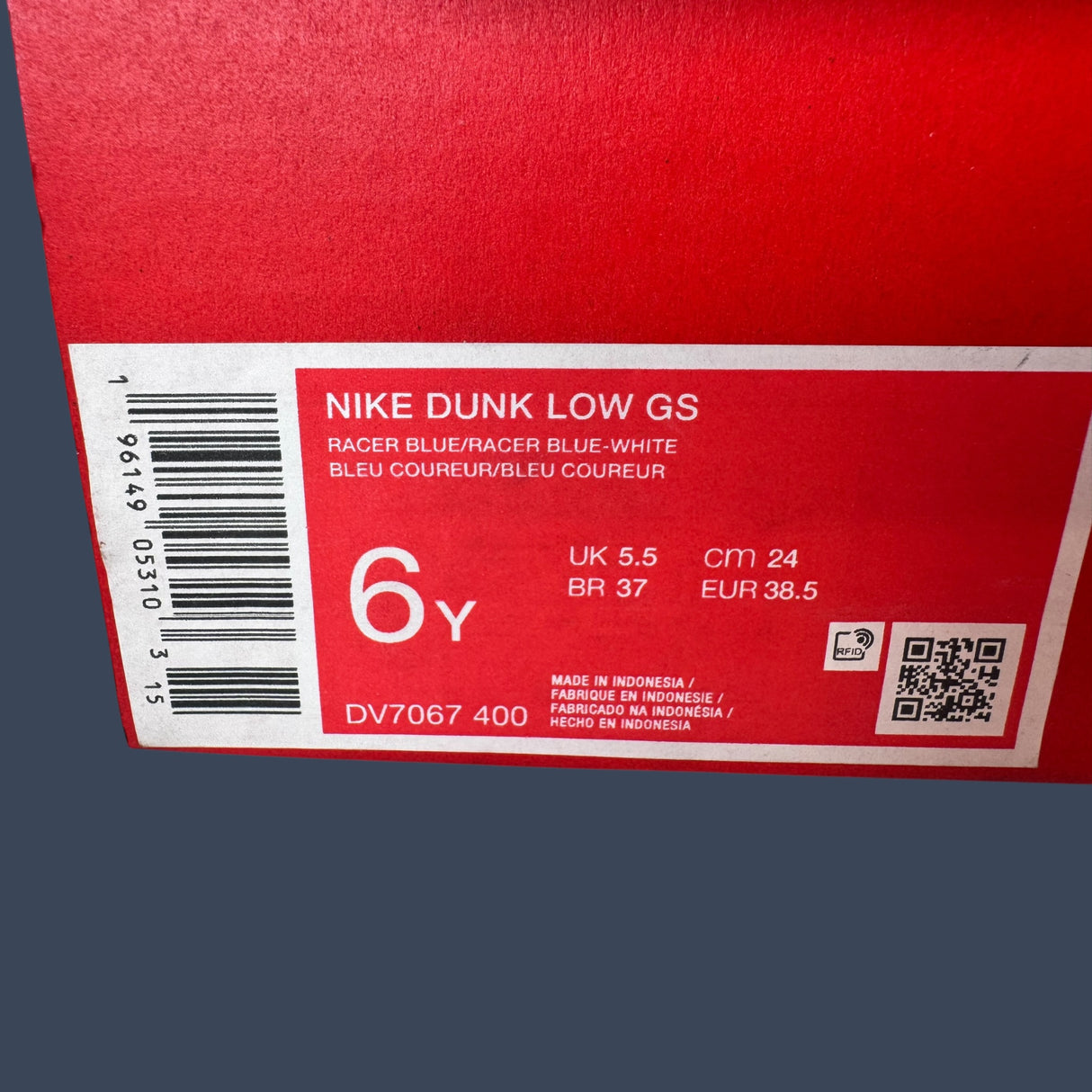 Nike Dunk Low GS Racer Blue/White – DV7067-400
