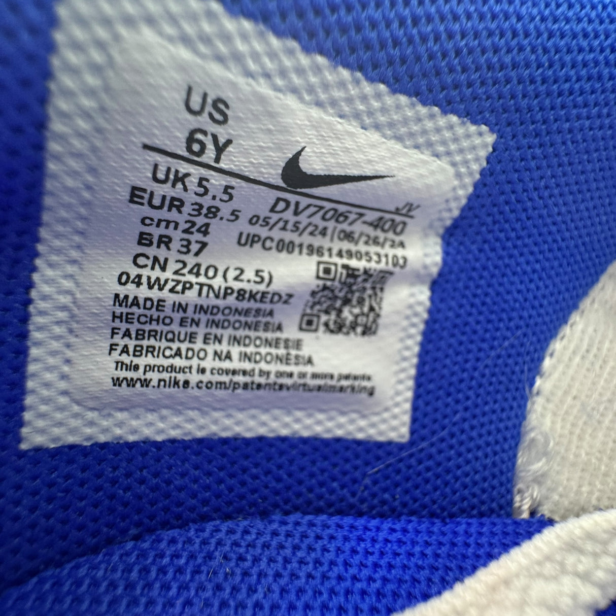 Nike Dunk Low GS Racer Blue/White – DV7067-400