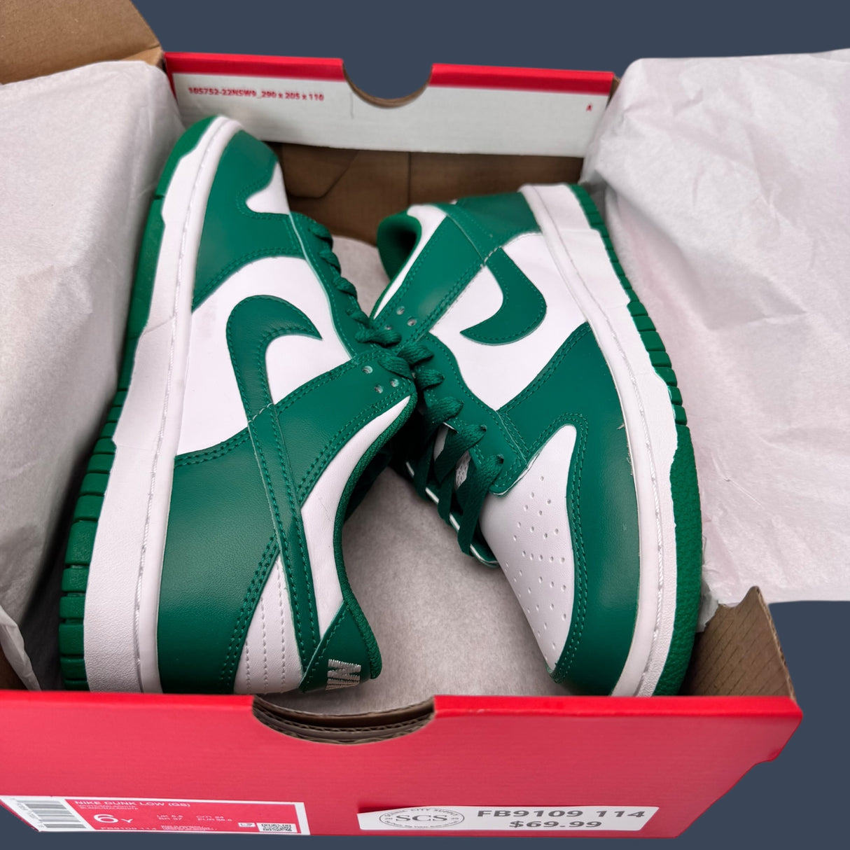 Nike Dunk Low GS White/Malachite – FB9109-114