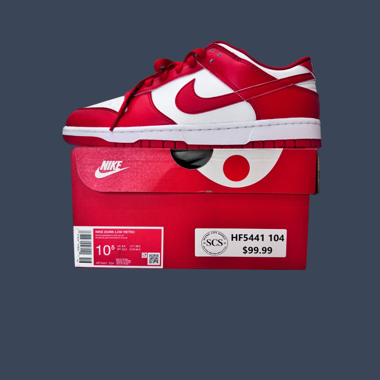 Nike Dunk Low Retro White/University Red – HF5441-104
