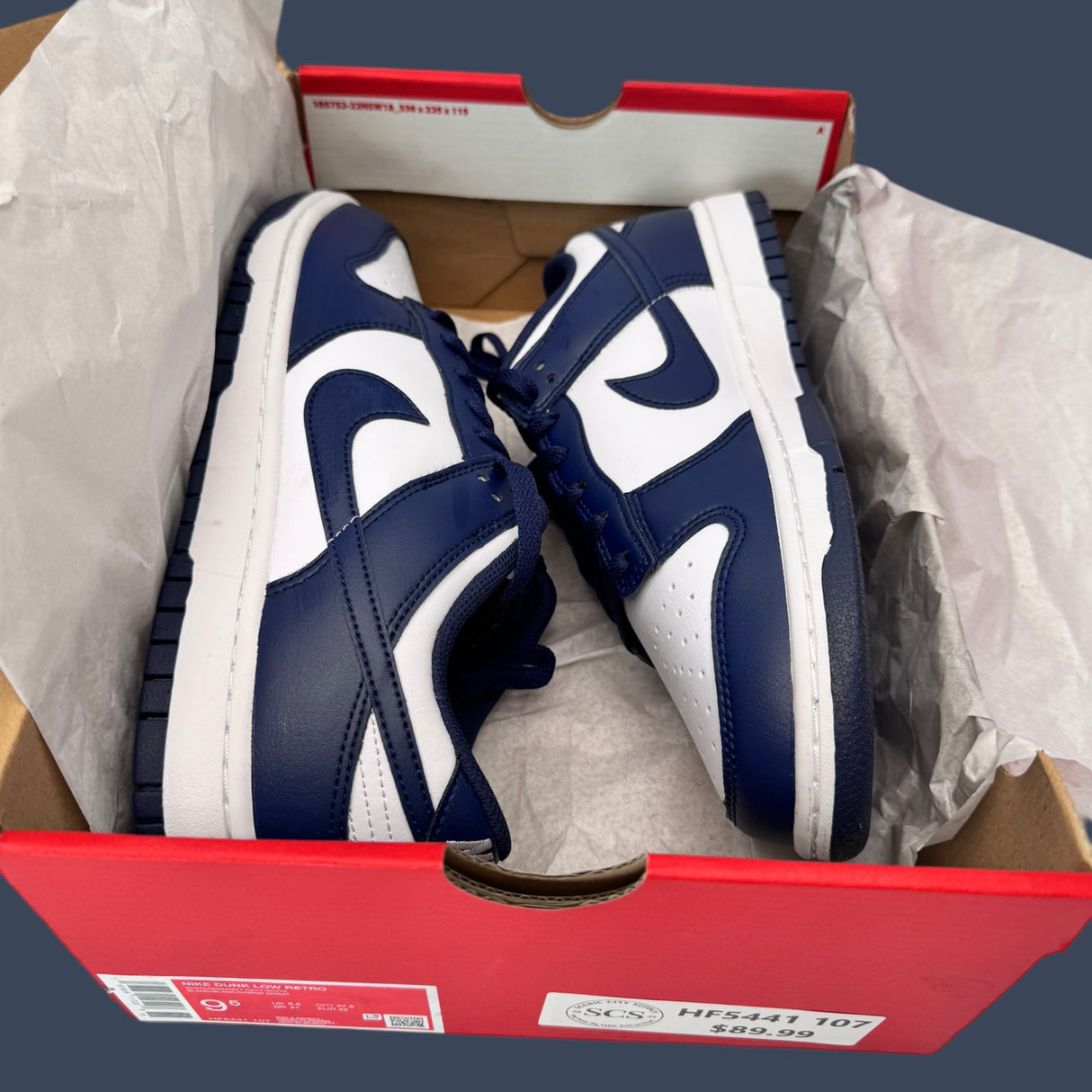 Nike Dunk Low Retro White Midnight Navy HF5441-107