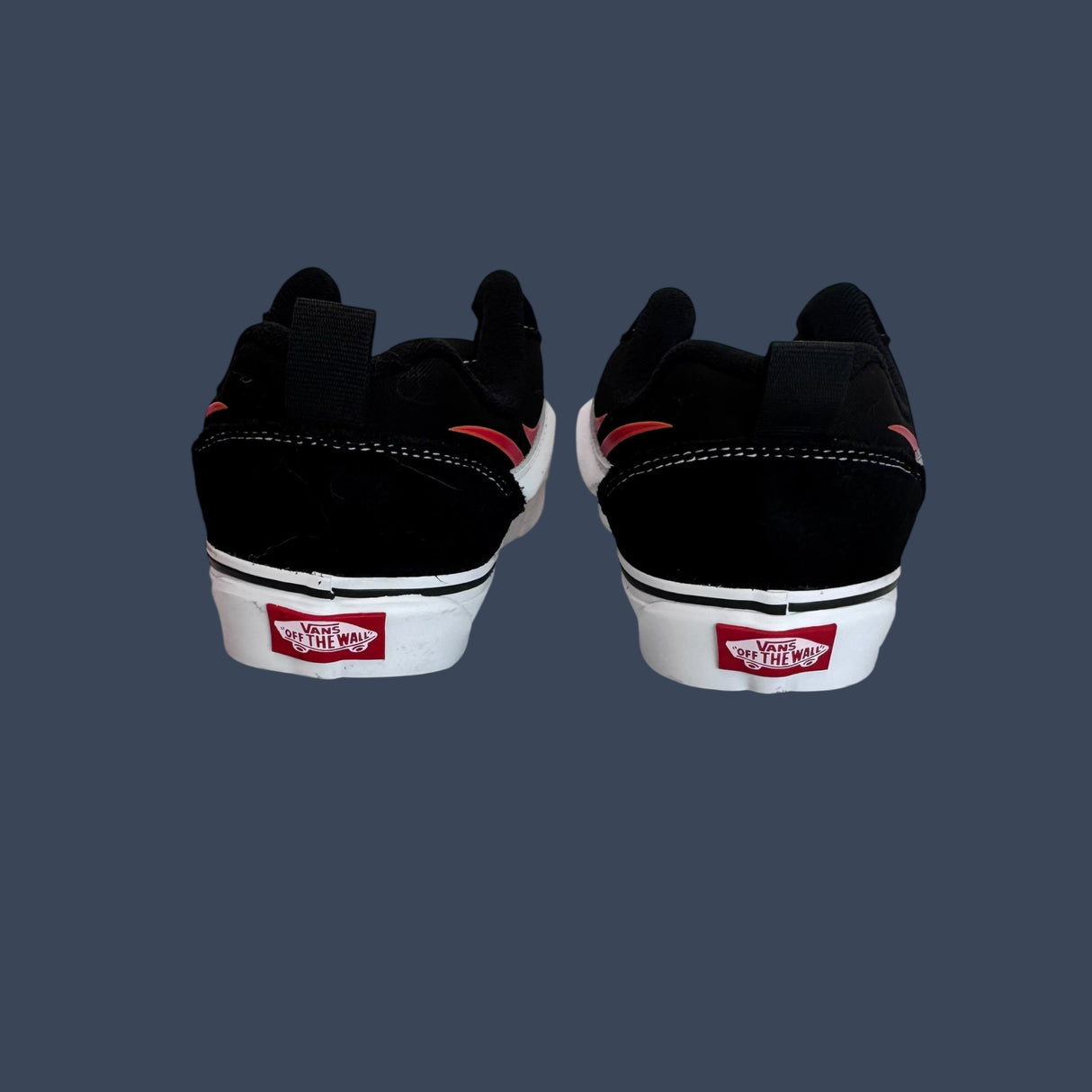 Vans Knu Skool Flame Black Red Flame Skate Sneakers – VN000EGCY09