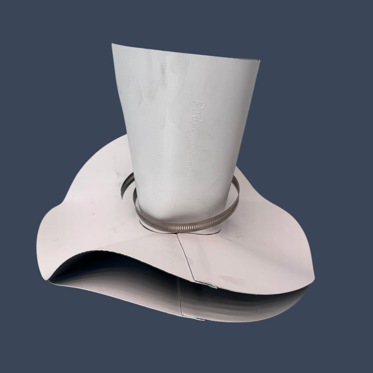 Johns Manville 3" TPO Split Pipe Boot White | Set of 8 with Clamping Rings