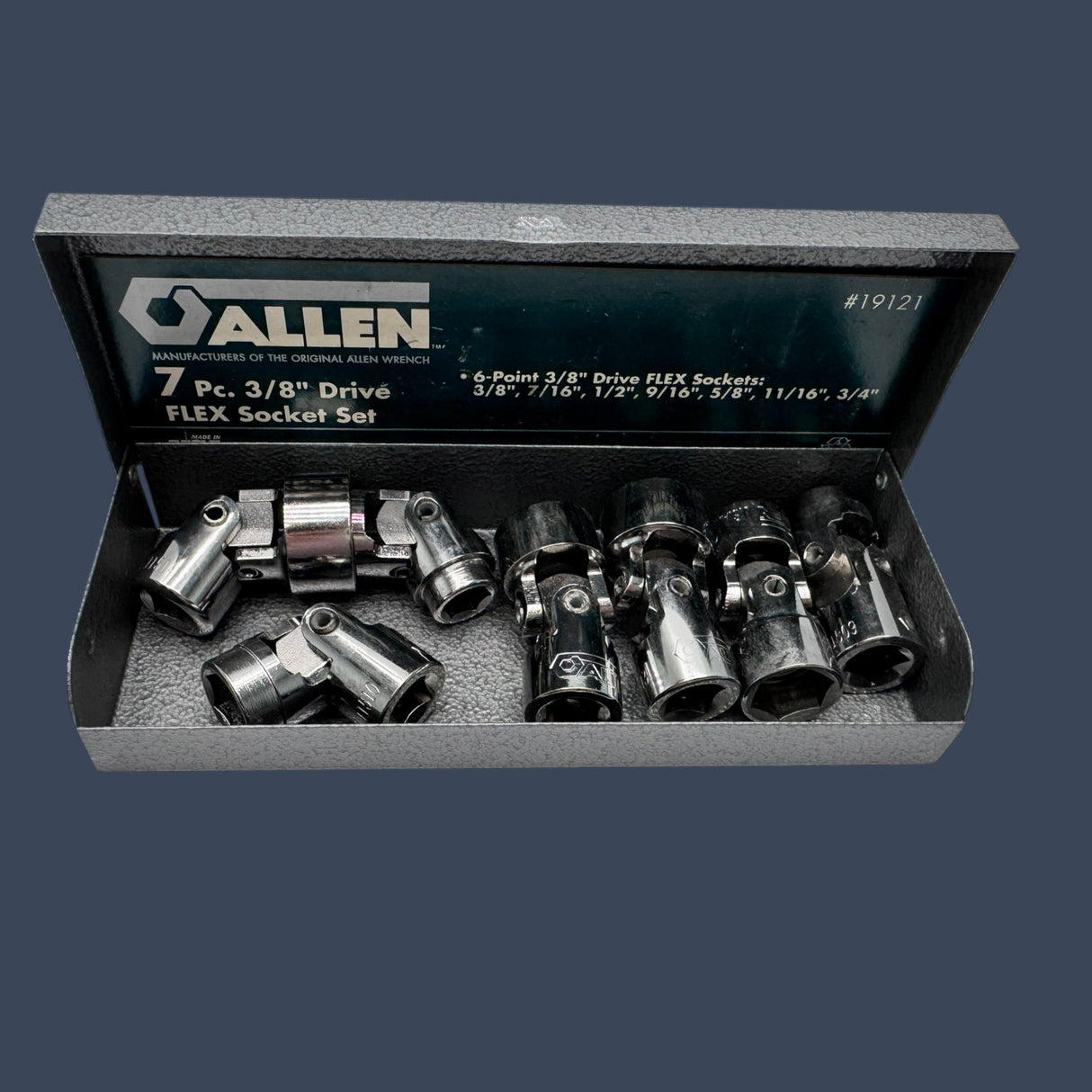 Allen 7 Piece Flex Socket Set 3/8" Drive SAE | Model #19121