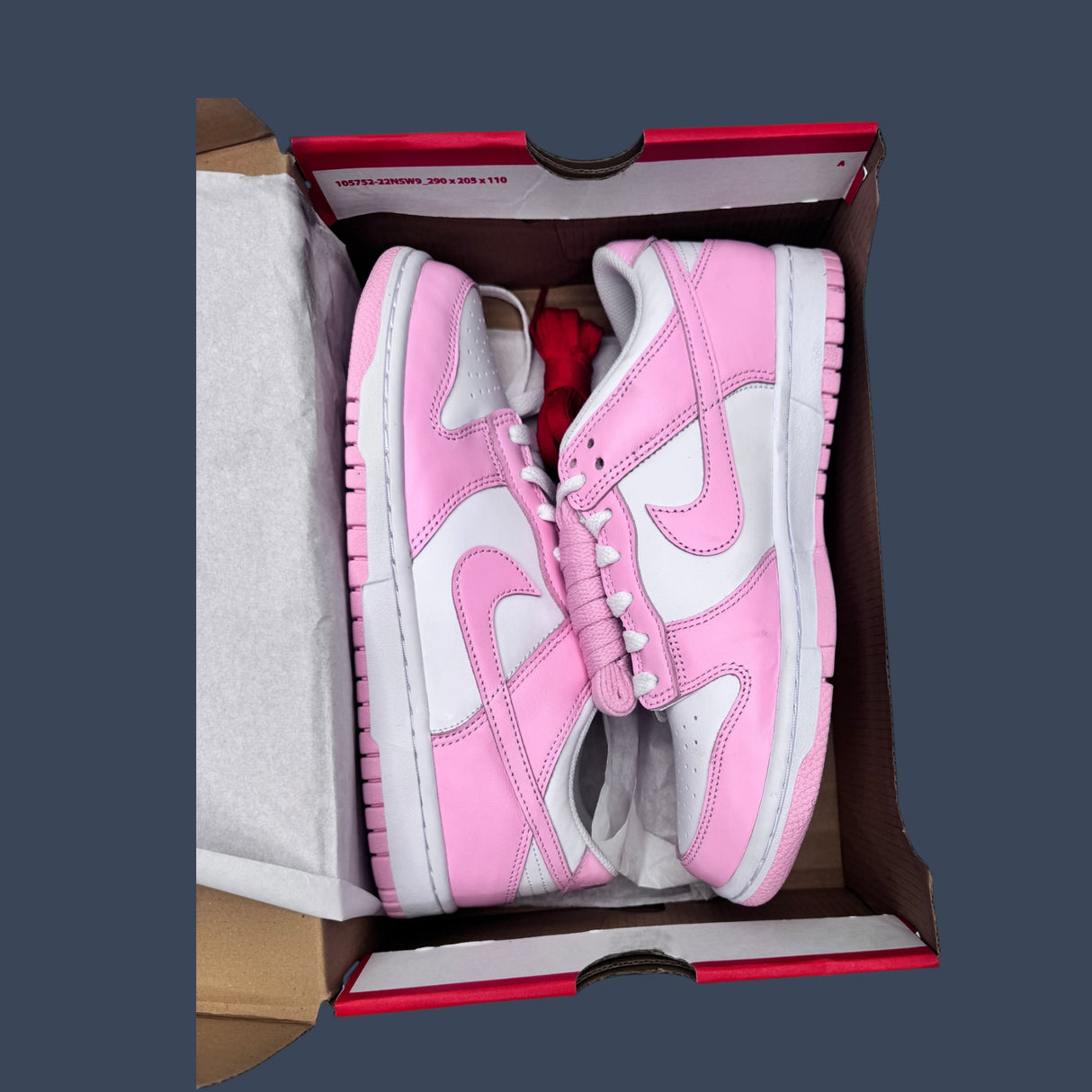 Nike Dunk Low GS White/Medium Soft Pink | FB9109-125