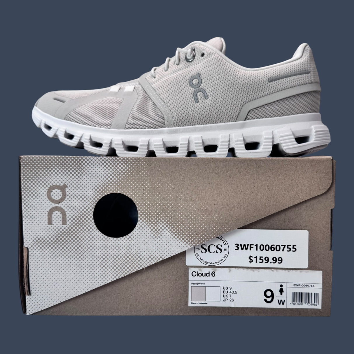 On Cloud 6 Pearl/White Women’s | 3WF10060755