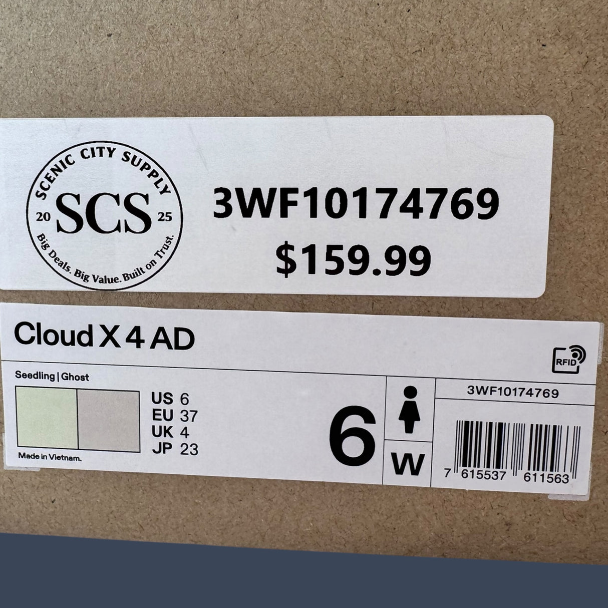 On Cloud X 4 AD | Seedling/Ghost | Women’s | 3WF10174769