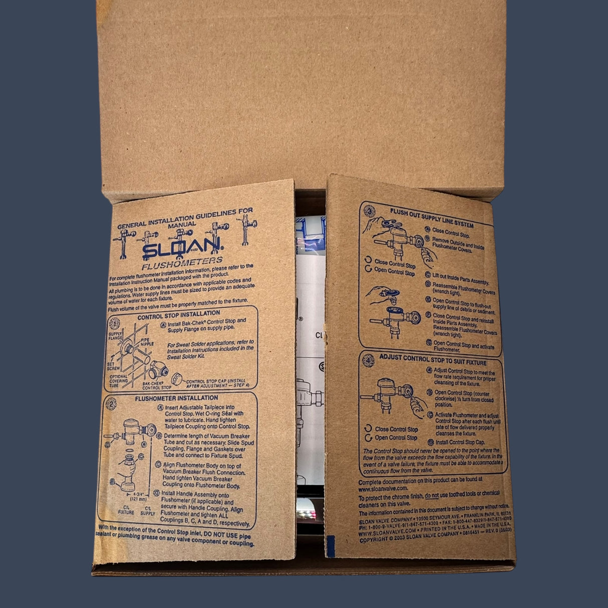 Sloan 111 SMO-M Flush Valve Chrome Commercial Flushometer | 1.6 GPF