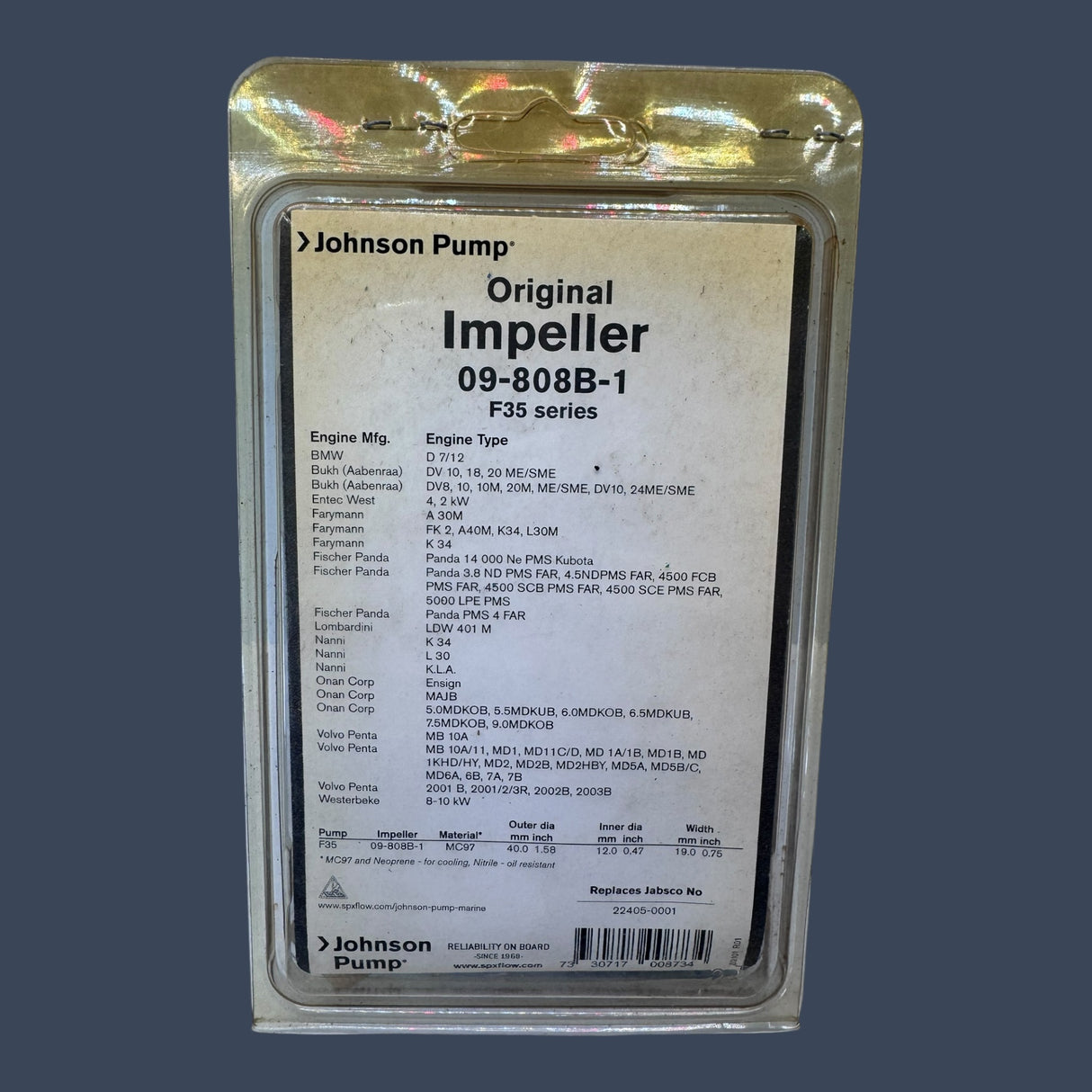 Johnson Pump | Part 09-808B-1 F35 Series | Marine Impeller