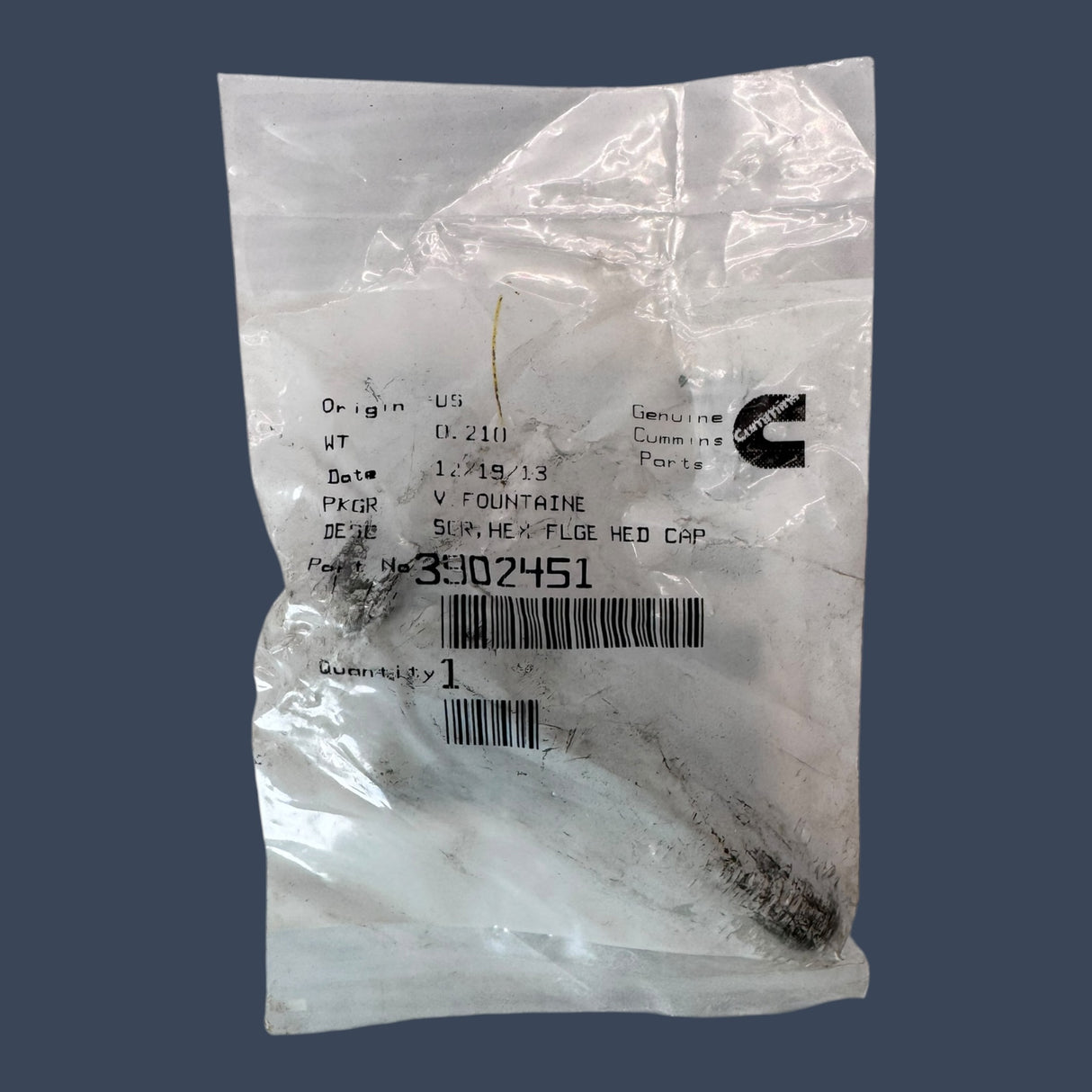 Cummins | 3902451 | Genuine OEM Hex Flange Head Cap Screw Diesel Engine Fastener