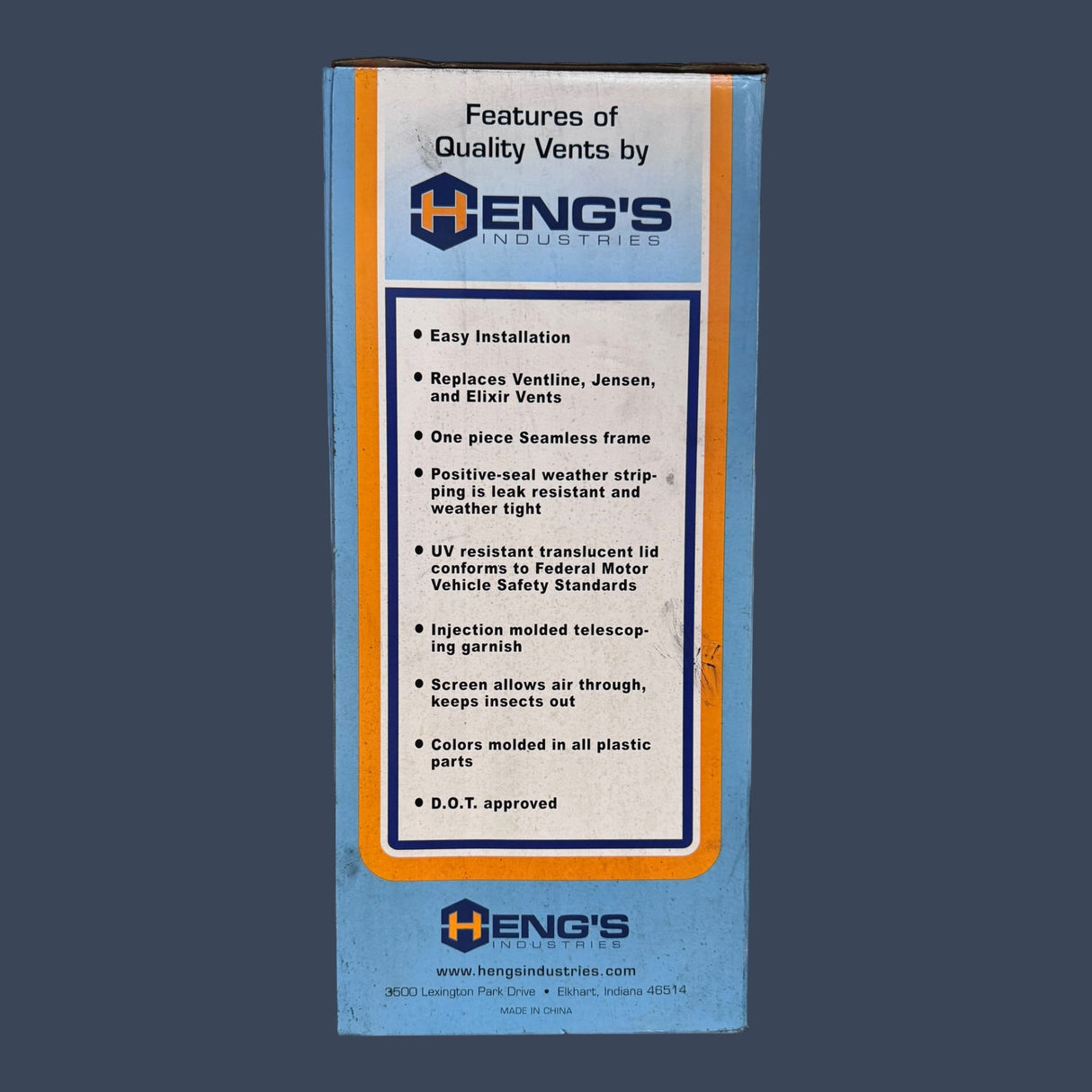 Heng’s 21-0664 | RV Roof Vent with Plastic Base | White Trailer Roof Vent