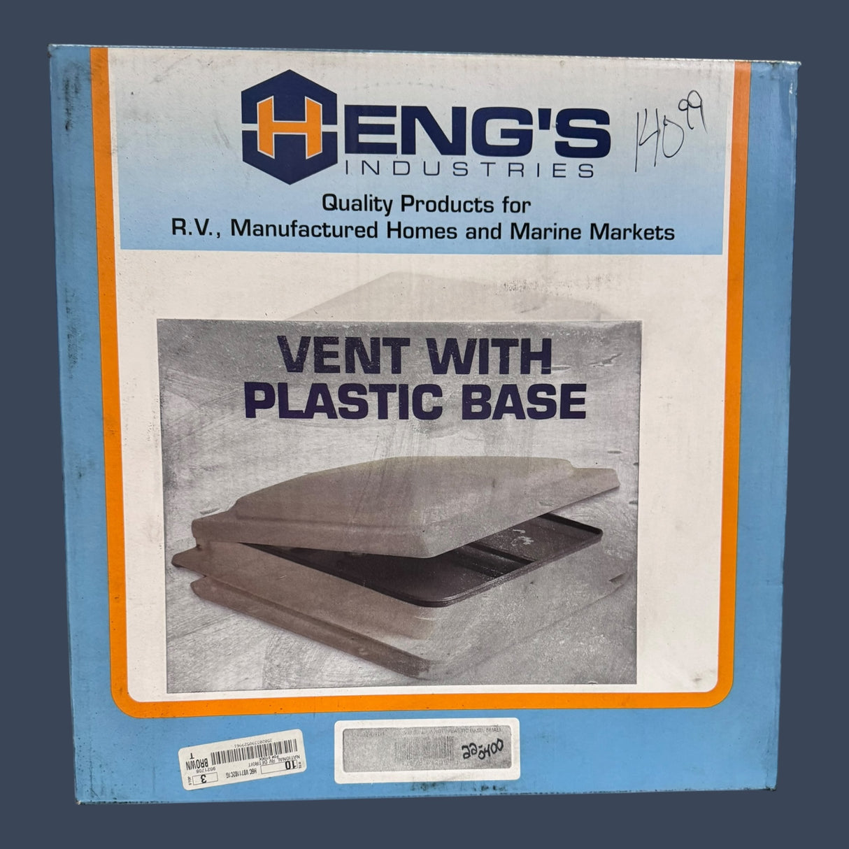Heng’s 21-0664 | RV Roof Vent with Plastic Base | White Trailer Roof Vent