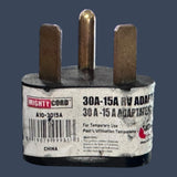 Valterra Mighty Cord A10-3015A | 30 Amp Female to 15 Amp Male RV Adapter Plug | Triangle Adapter