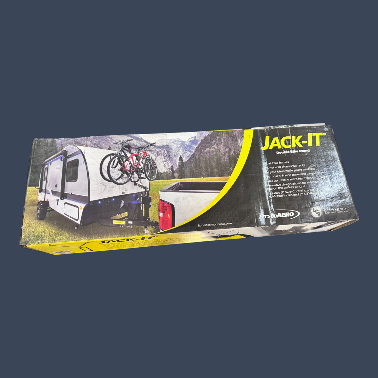 Lippert Components 429756 | Jack-It Bike Rack | A-Frame Trailer Tongue Mounted Bike Carrier