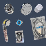 HarJue | High Pressure 5-Setting Rain Shower Head | Chrome Bathroom Showerhead