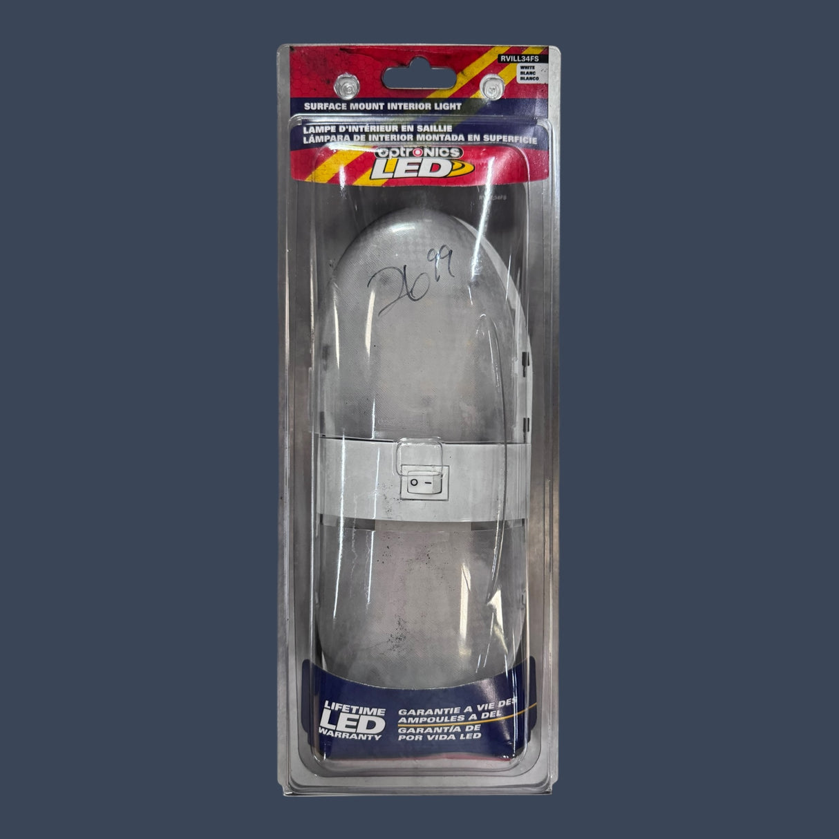 Optronics RVILL34FS | LED Interior Utility Light | Surface Mount RV Dome Light