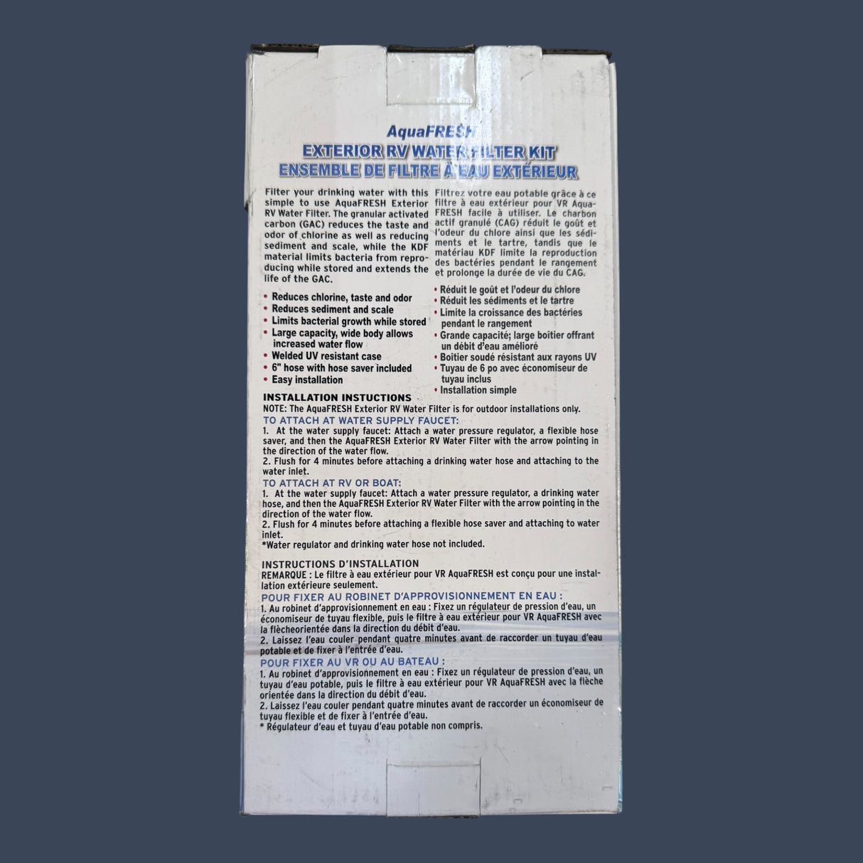 Valterra A01-1131VP | Inline RV Water Hose Filter with Hose Saver | Fresh Water Filtration System