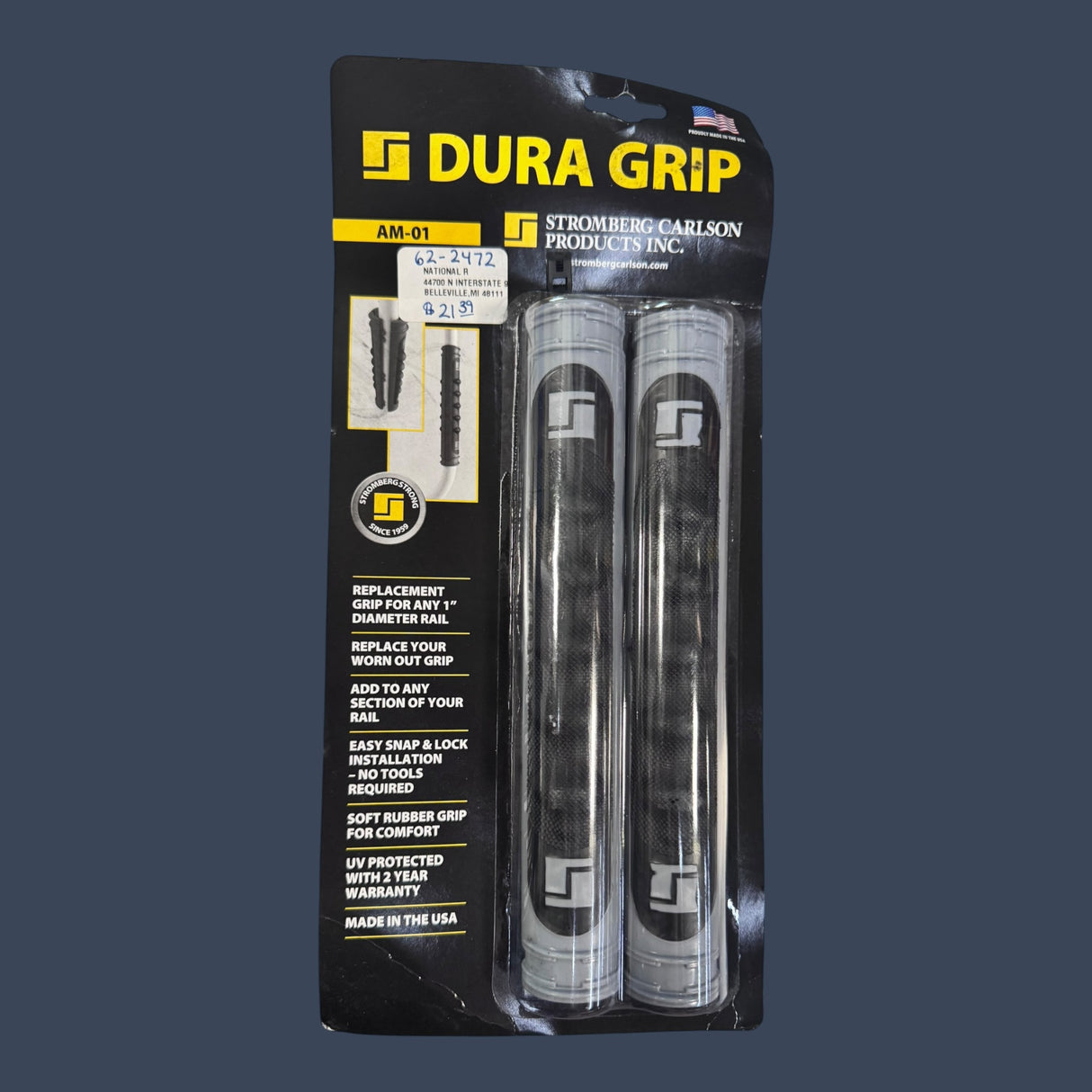 Stromberg Carlson AM-01 | Lend-A-Hand Dura Grip Replacement Hand Rail Grips | RV Handle Grip Set